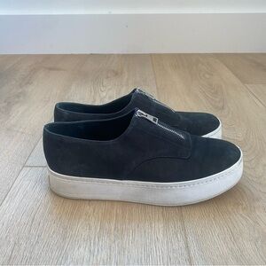 Vince Black Slip-On Sneakers